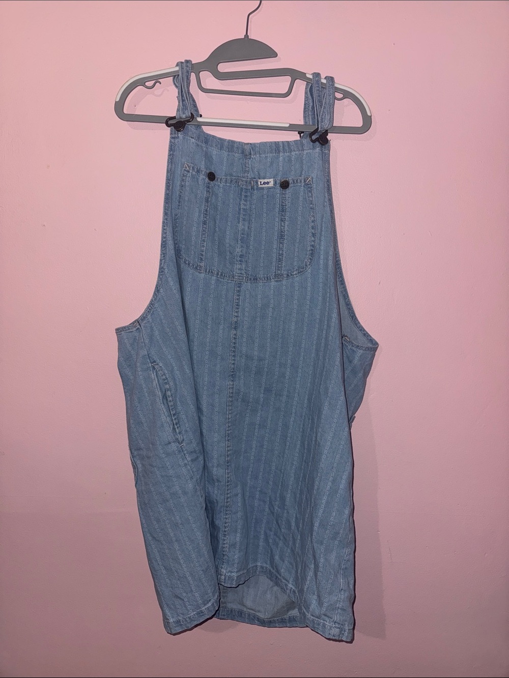 Lee Striped Light Blue Denim Pinafore